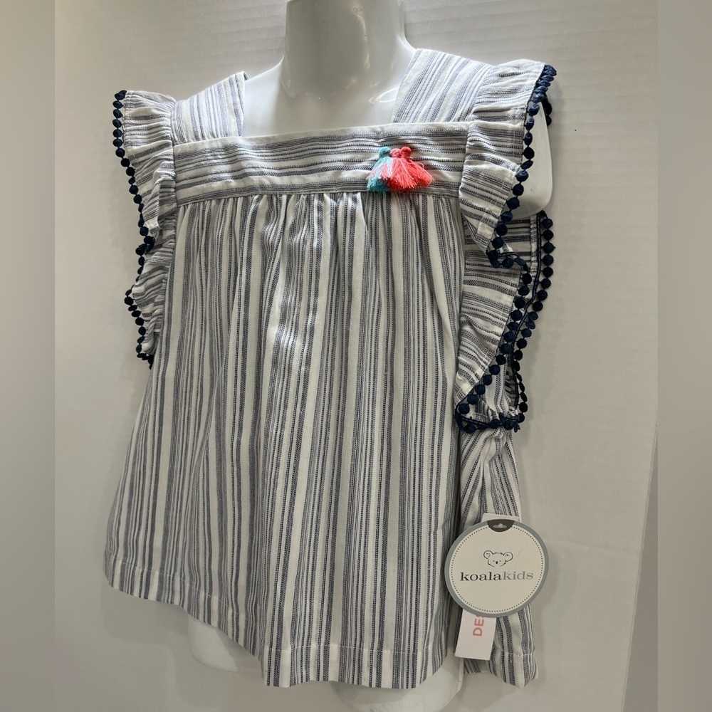 Koala Kids Striped Ruffle Top - Picture 3 of 7